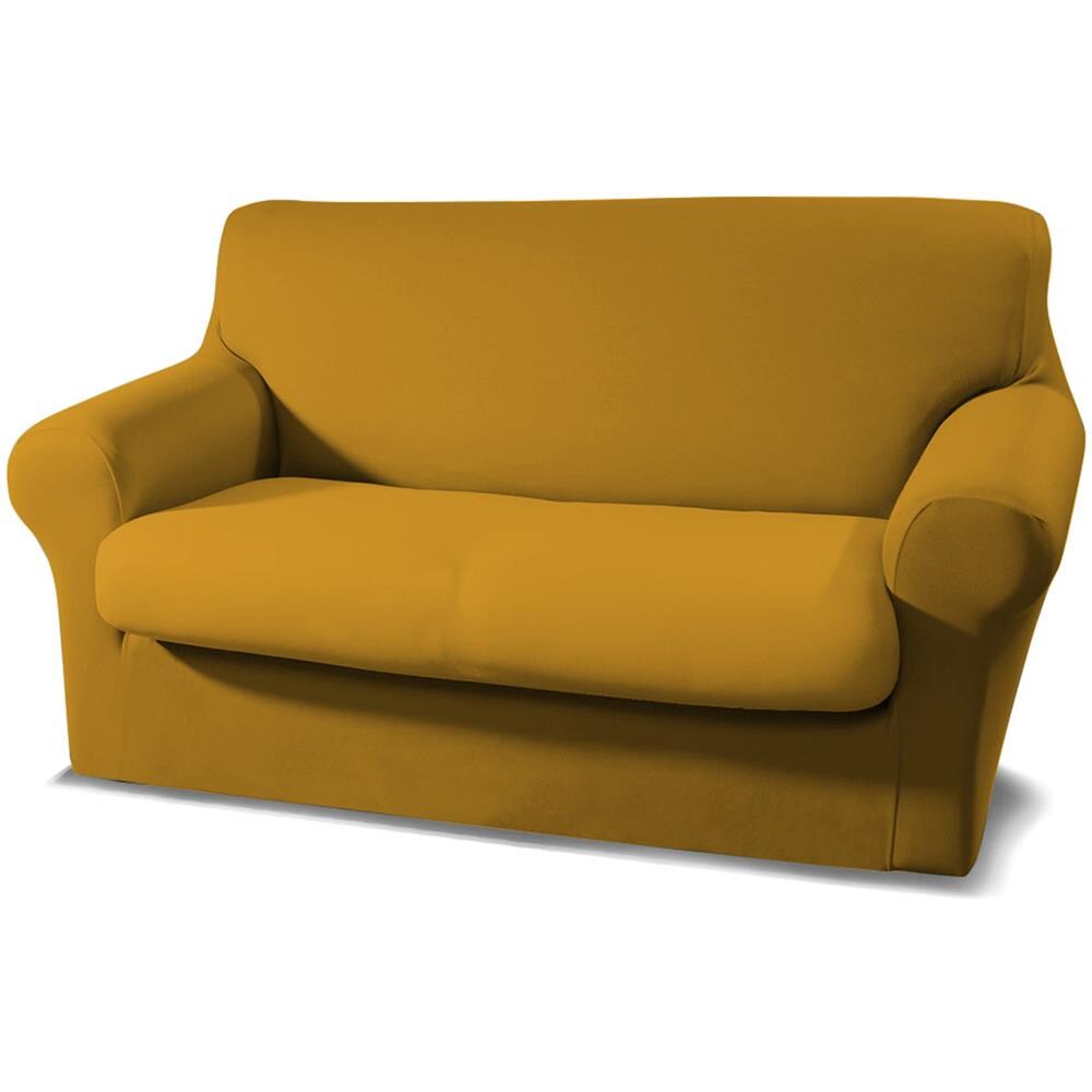 Copridivano Antimacchia Elasticizzato Protettivo Impermeabile Genius Tinta Unita 2 Posti Senape 1008 - Foto 1