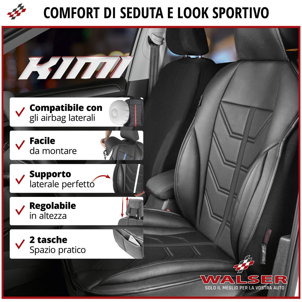 Coprisedili Auto Kimi Nero - Foto 2