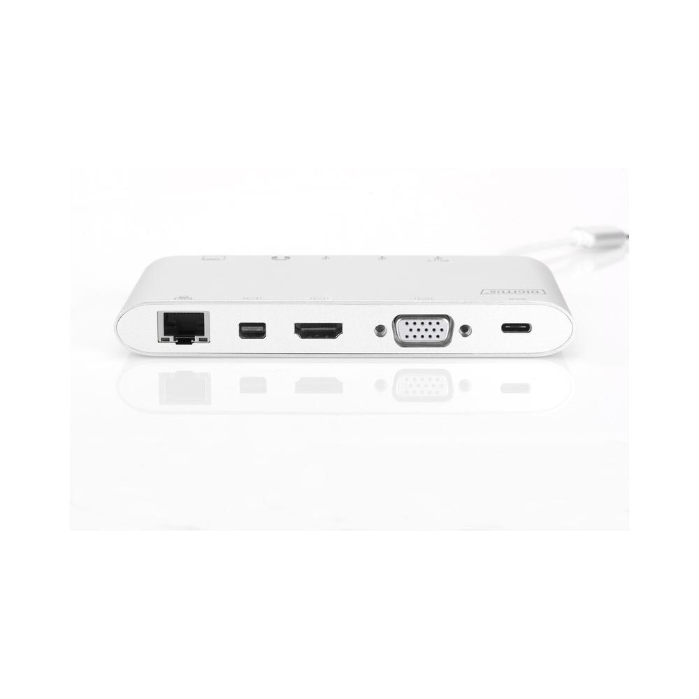 Docking Station DA-70861 USB 3.1 Type-C Ultra HD Color Argento - Foto 1
