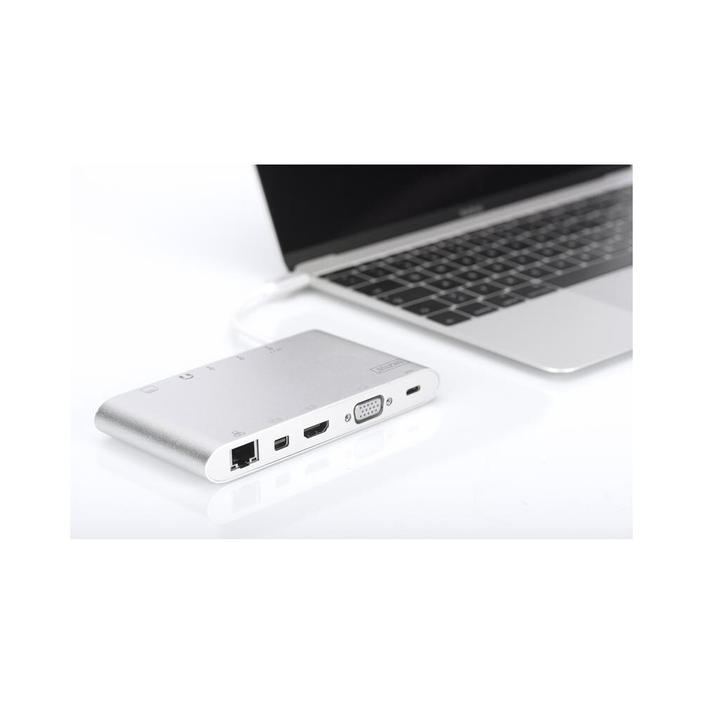 Docking Station DA-70861 USB 3.1 Type-C Ultra HD Color Argento - Foto 5