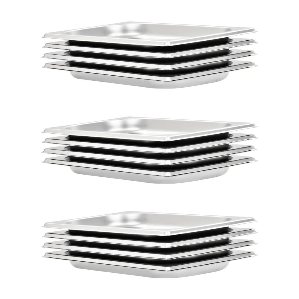 Contenitori Per Alimenti 12 Pz Gn 1/4 20 Mm In Acciaio Inox - Foto 1