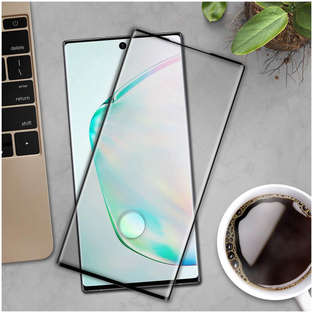 Pellicola Schermo Samsung Galaxy Note 10 Plus Vetro Temperato Bordo Nero - Foto 5