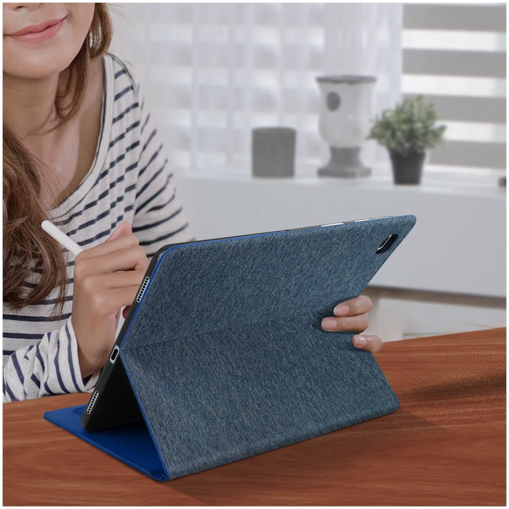 Cover Porta Carte Samsung Galaxy Tab S5e Tessuto Blu - Foto 5