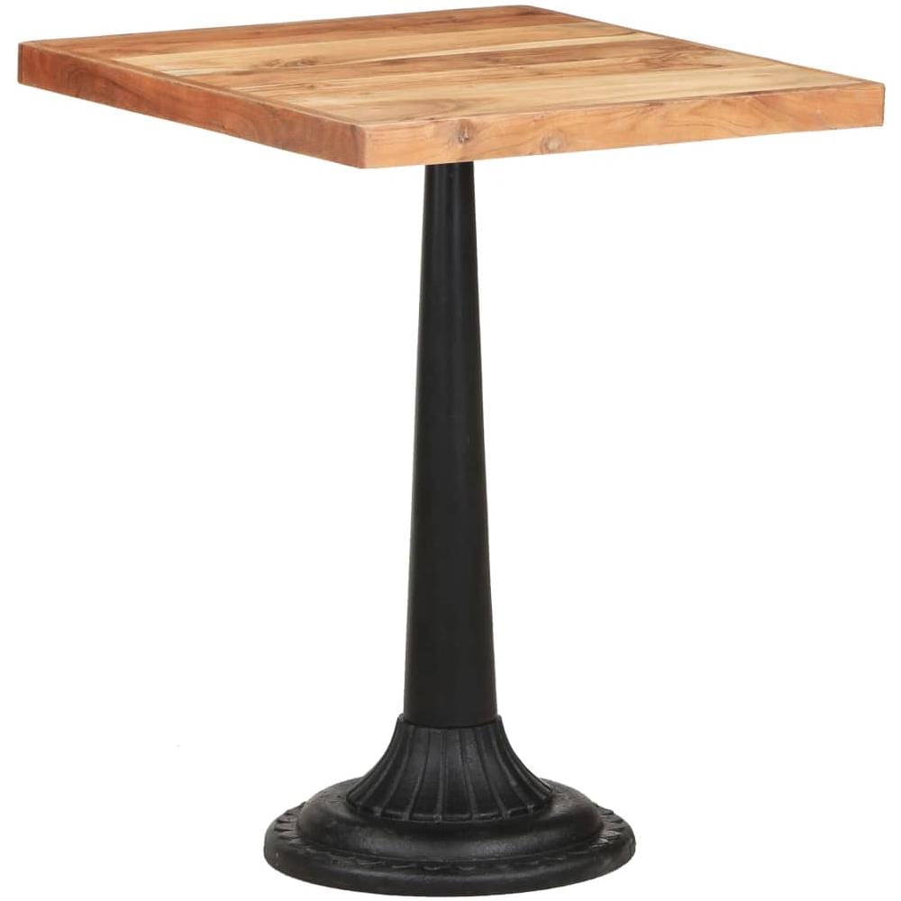 Tavolo Da Bistrot 60x60x76 Cm In Legno Massello Di Acacia - Foto 8