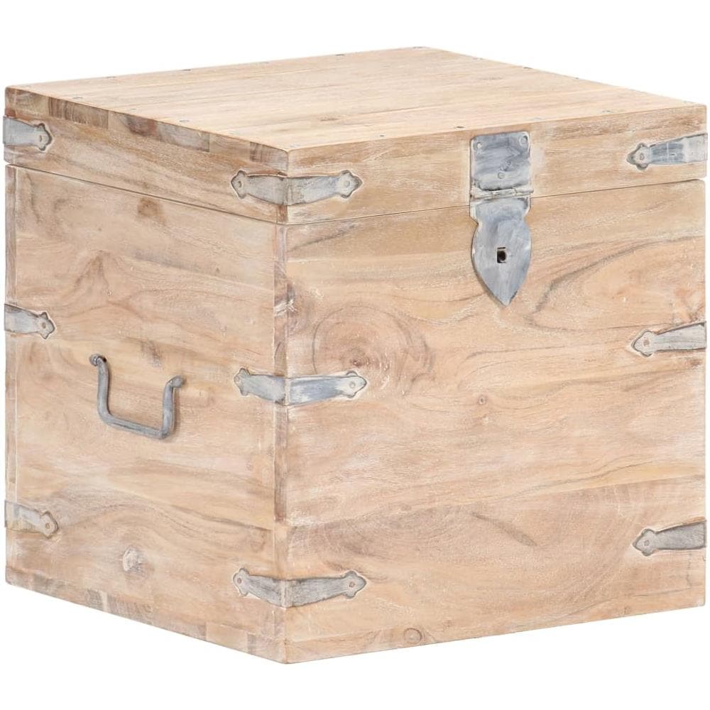 Baule 40x40x40 cm in Legno Massello di Acacia - Foto 1