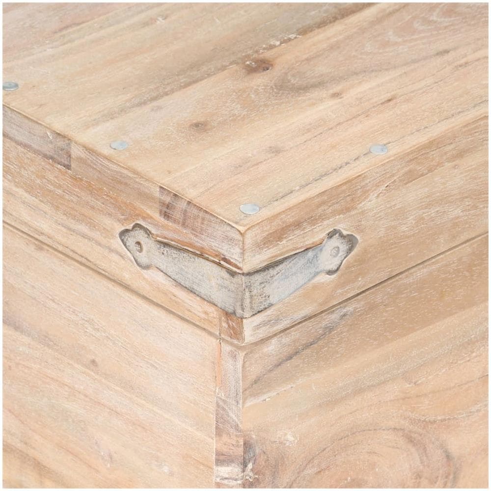 Baule 40x40x40 cm in Legno Massello di Acacia - Foto 2