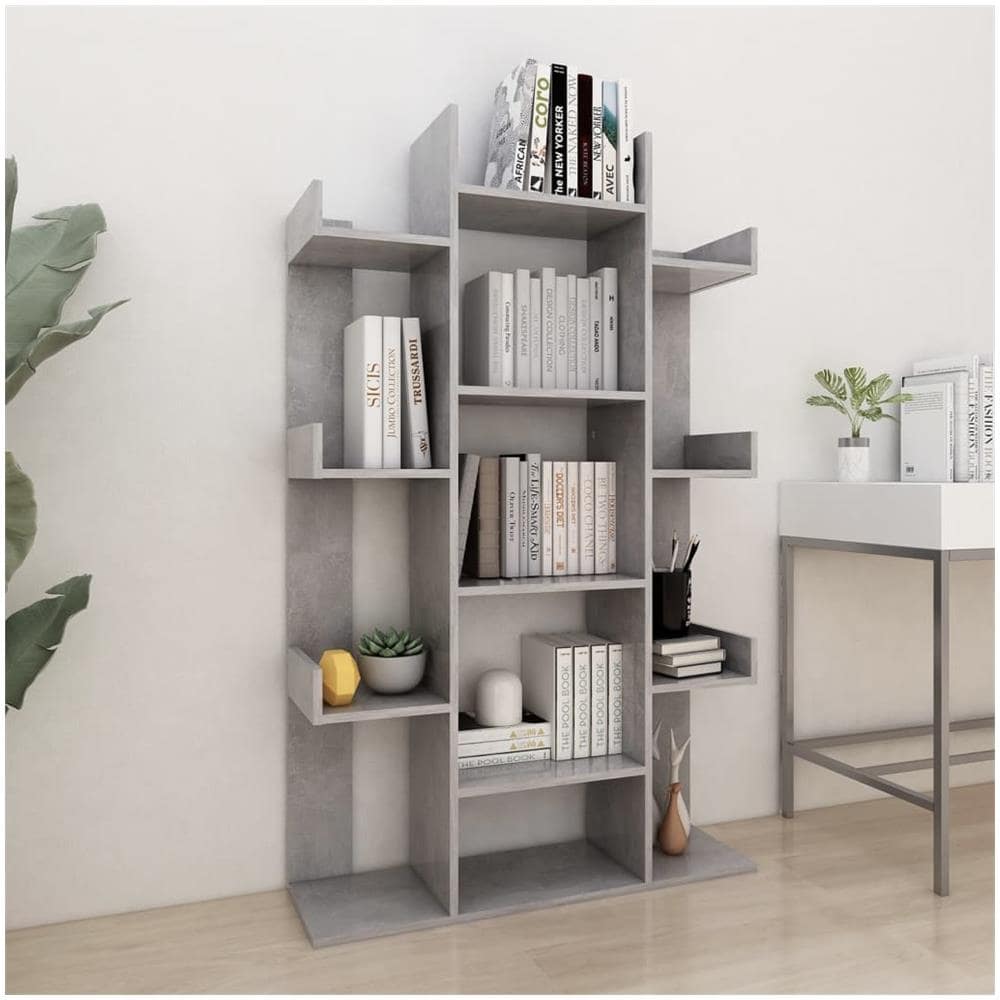 Libreria Grigio Cemento 86x25,5x140 cm in Truciolato - Foto 1