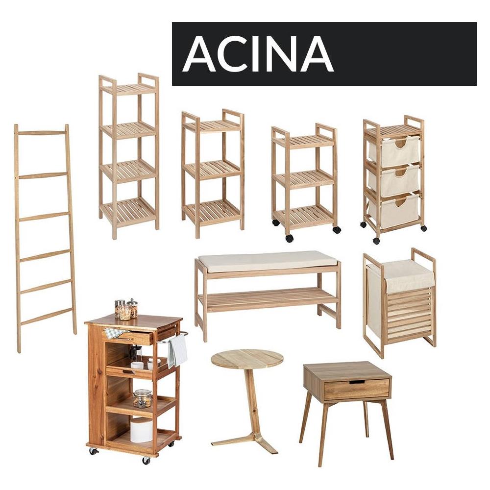 Portabiancheria In Legno Con Sacchetto Materiale Acina, 56 Litri, Wenko - Foto 2