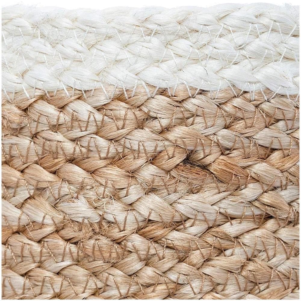 Cestini In Iuta, Rotondi, 3 Pezzi, Colore Naturale+nero - Foto 7