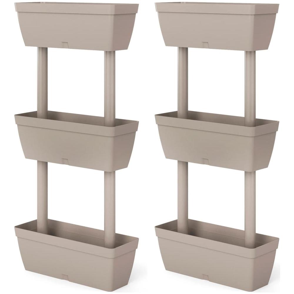 Fioriere Da Giardino 6 Pz Grigio Talpa - Foto 1