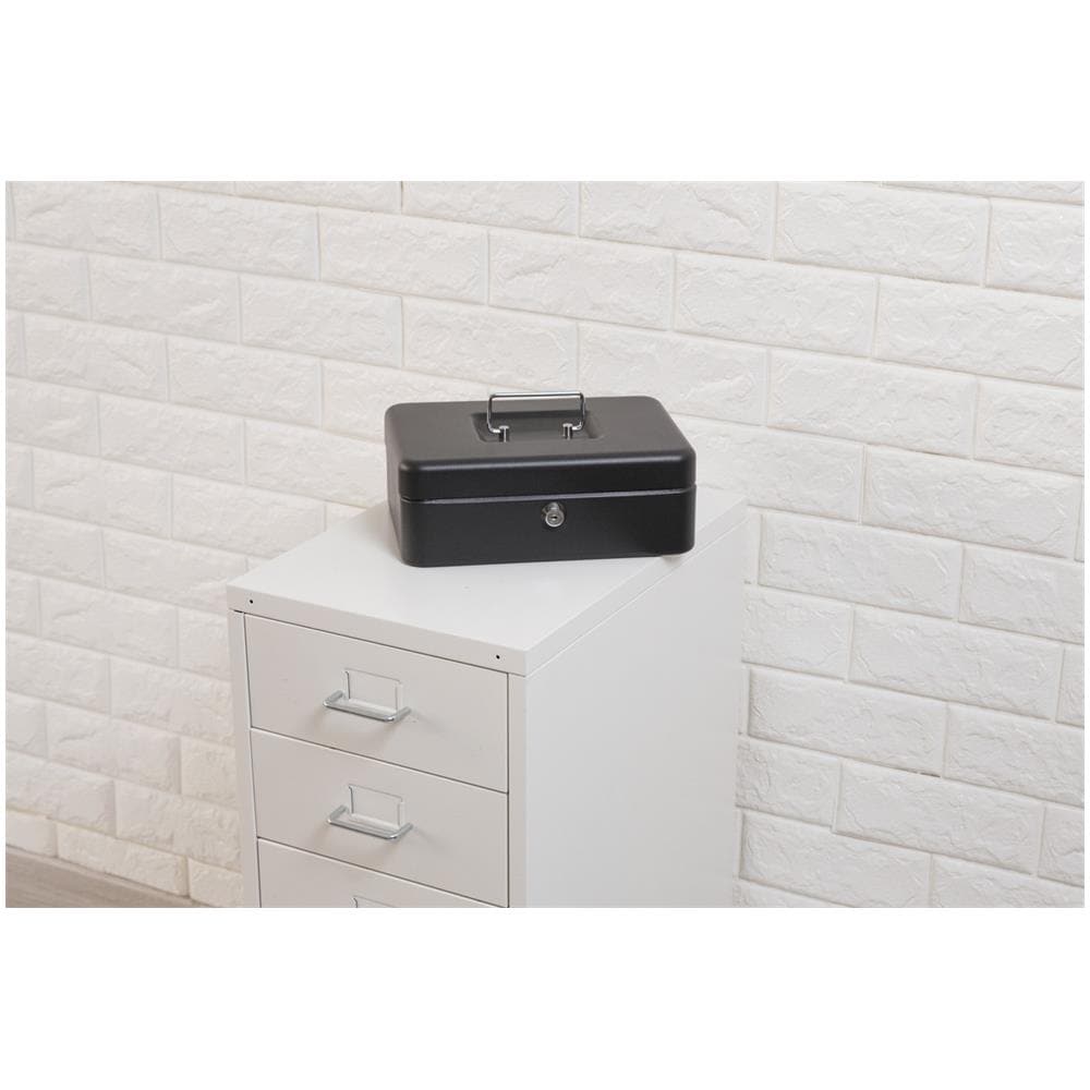 Elegant Cash C9634-eur Cassetta Di Sicurezza Con Chiave Per Contare E Trasportare Denaro | Cassetta Portavalori In Acciaio Con Vassoio Portamonete | Cassaforte Portatile Larghezza 25 Cm | Nera - Foto 2