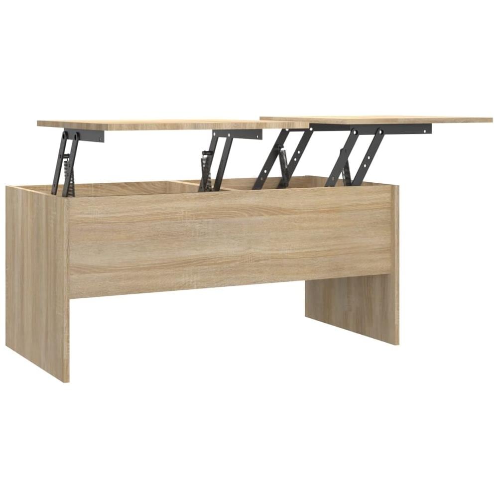 Tavolino Rovere Sonoma 102x50,5x46,5 Cm In Legno Multistrato - Foto 1