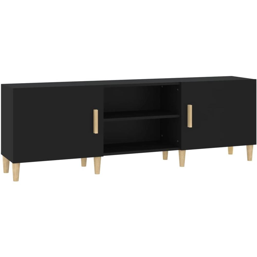 Mobile Porta Tv Nero 150x30x50 Cm In Legno Multistrato - Foto 2