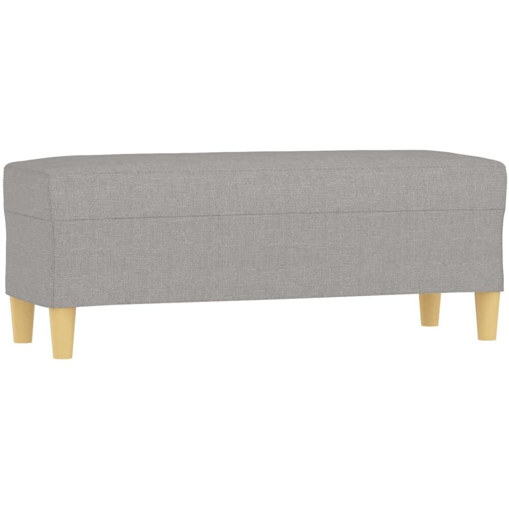 Panca Grigio Chiaro 100x35x41 Cm In Tessuto - Foto 2