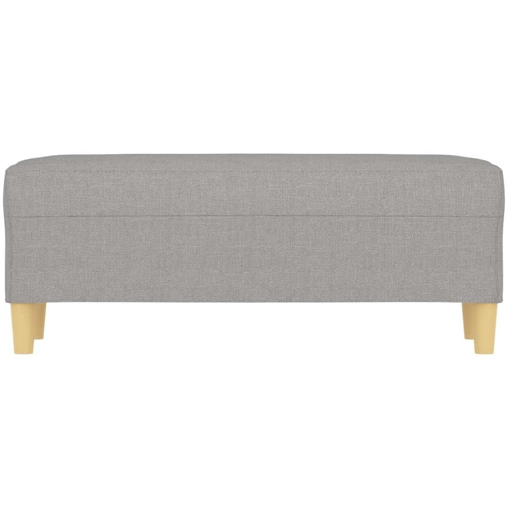 Panca Grigio Chiaro 100x35x41 Cm In Tessuto - Foto 3