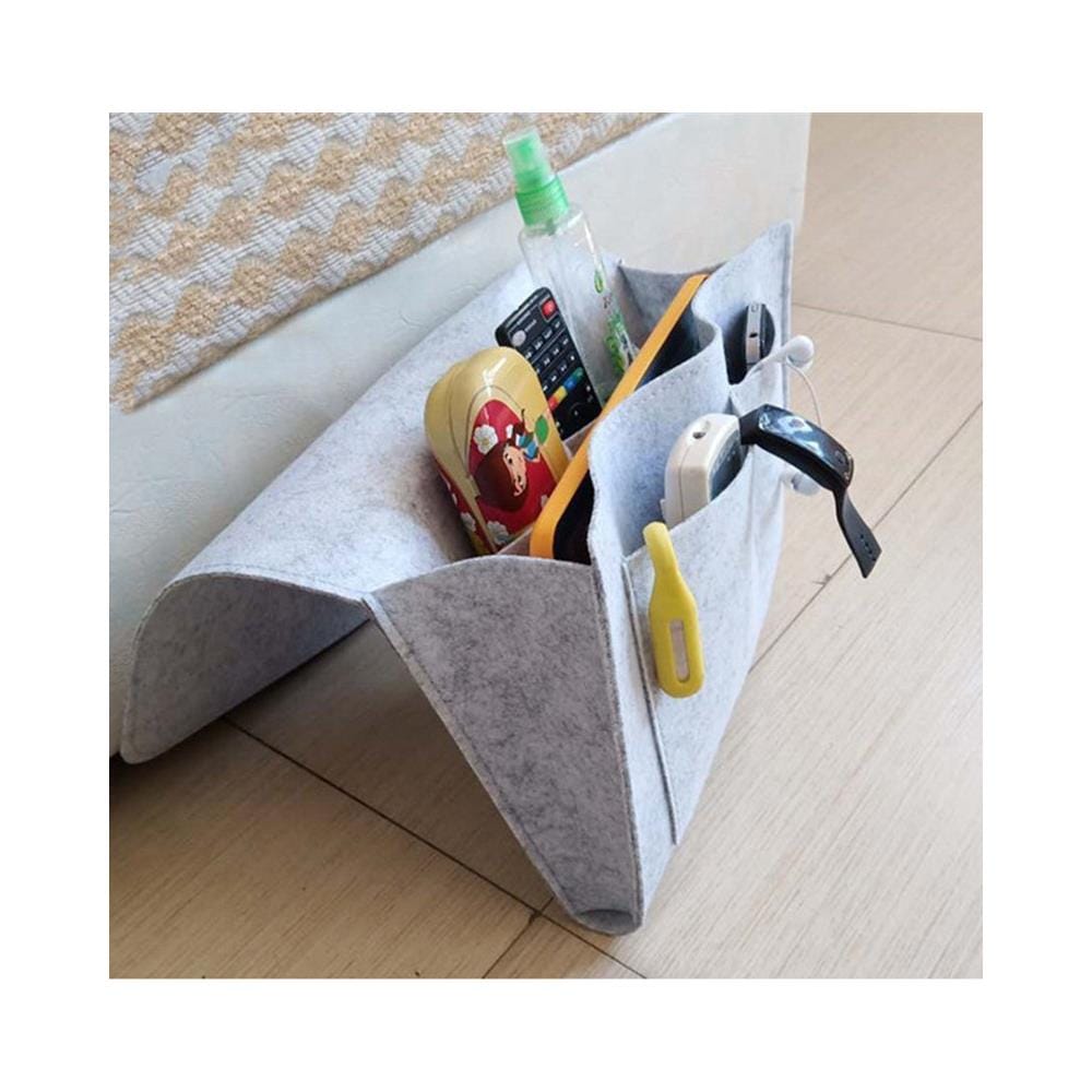 Borsa Portaoggetti In Feltro Per Letto/divano Lightgrey - Foto 2