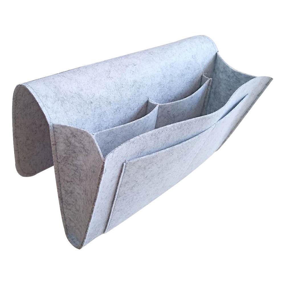 Borsa Portaoggetti In Feltro Per Letto/divano Lightgrey - Foto 1
