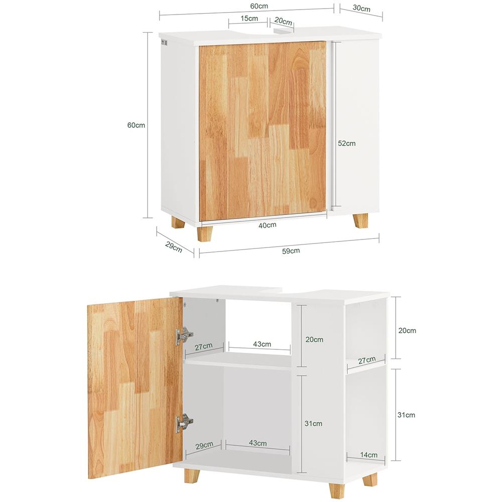 Mobile Sottolavabo 60x30x60cm Bzr75-w - Foto 2