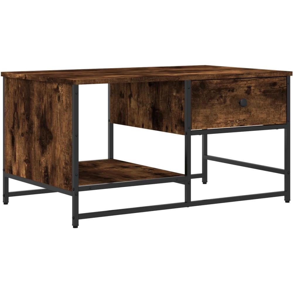 Tavolino Da Salotto Rovere Fumo 85,5x51x45 Cm Legno Multistrato - Foto 2