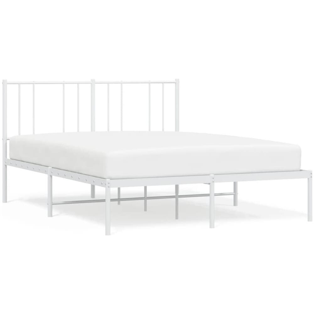 Giroletto Con Testiera Metallo Bianco 135x190 Cm - Foto 2