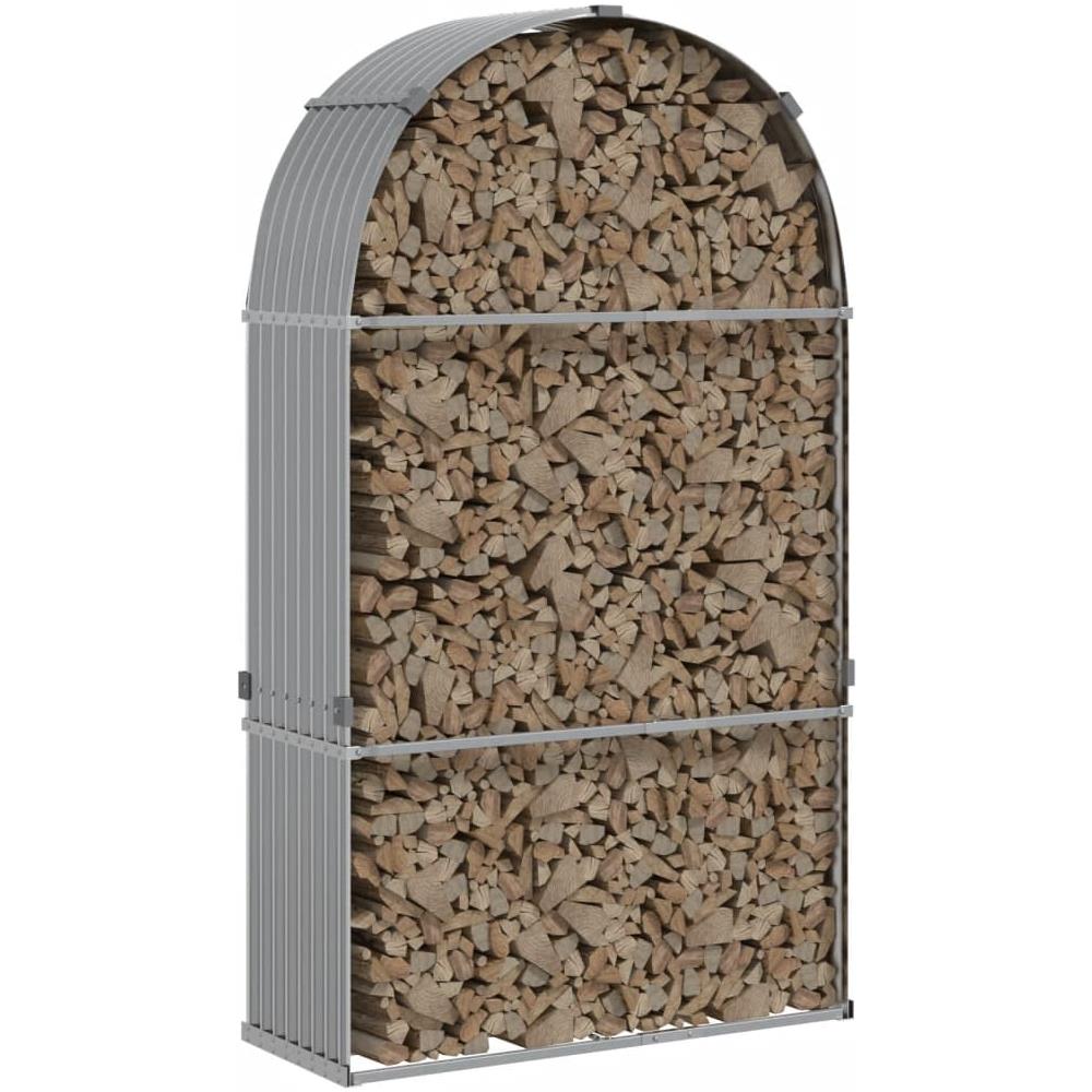 Portaceppi Grigio Chiaro 120x45x210 Cm In Acciaio Zincato - Foto 3