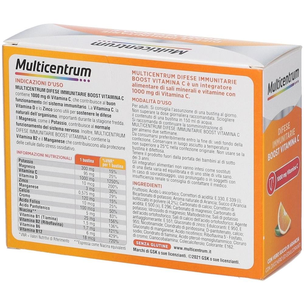 Multicentrum Difese Immunitarie Boost Vitamina C 14 Bustine - Foto 5