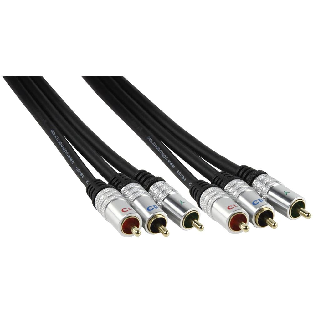 Cavo Component schermato con connettori dorati: 3x RCA maschio + 3x RCA maschio. - Foto 2