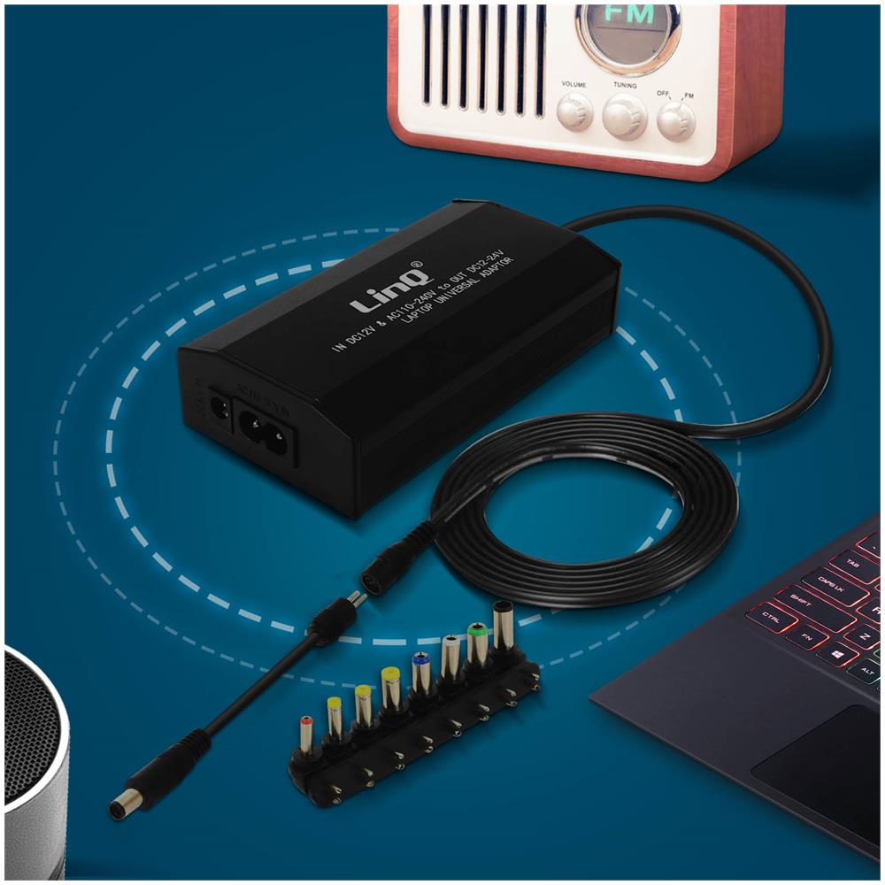 Alimentatore Universale Notebook 150w Linq It150w Rete Casa + Auto Accendisigari 13" 15" 17" Acer, Averatec, Compaq, Dell, Fujitsu, Gateway, Hp, Ibm, Nec, Sharp, Hitachi, Panasonic, Philips, Samsung, Toshiba, Viewsonic, Asus, ? ? winbook, ? Averatec? , Del - Foto 2