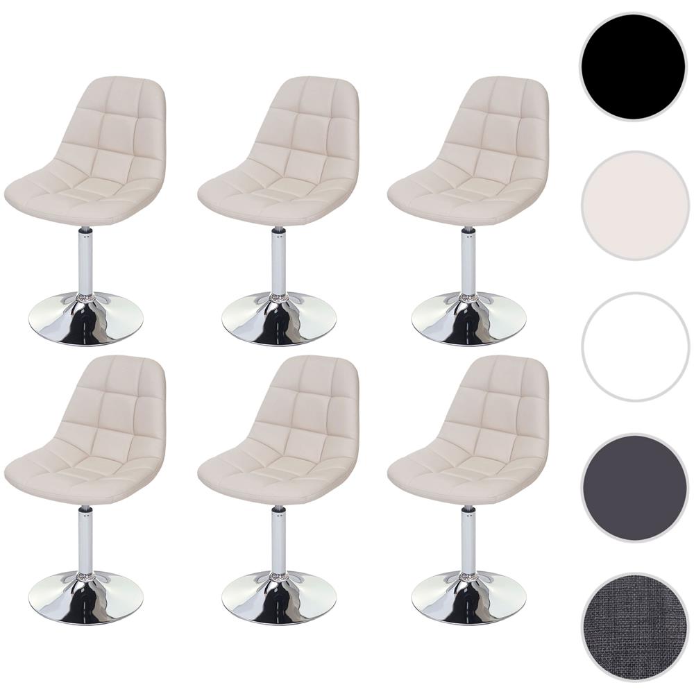 Set 2 sedie girevoli in tessuto effetto maglia verde con gambe in metallo nero - Moray