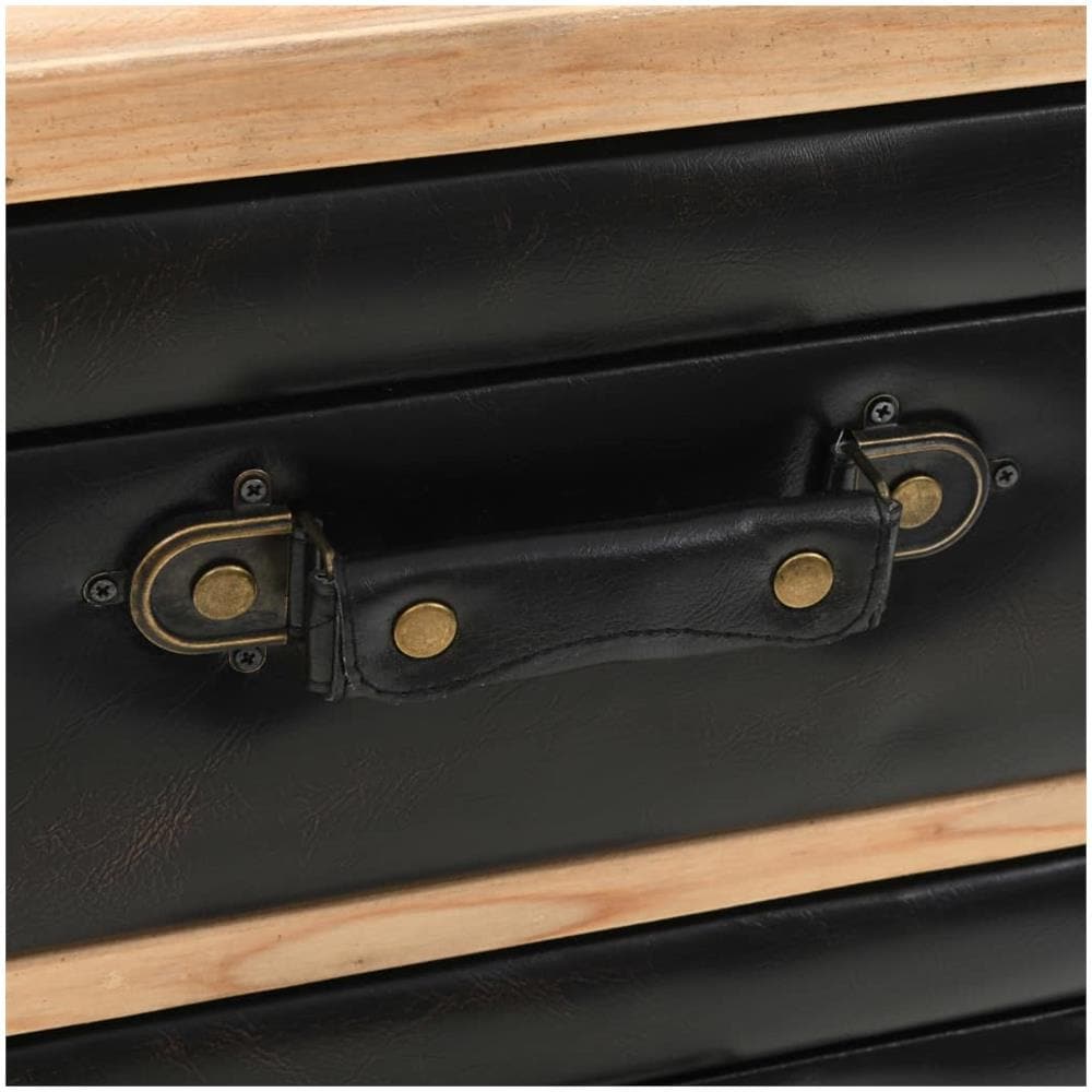 Cassettiera in Legno Massello di Abete 80x36x75 cm - Foto 2