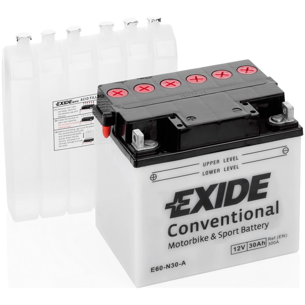 Exe60n30a Batteria 12v Bike Conventional 30 Ah 300 A - Foto 1
