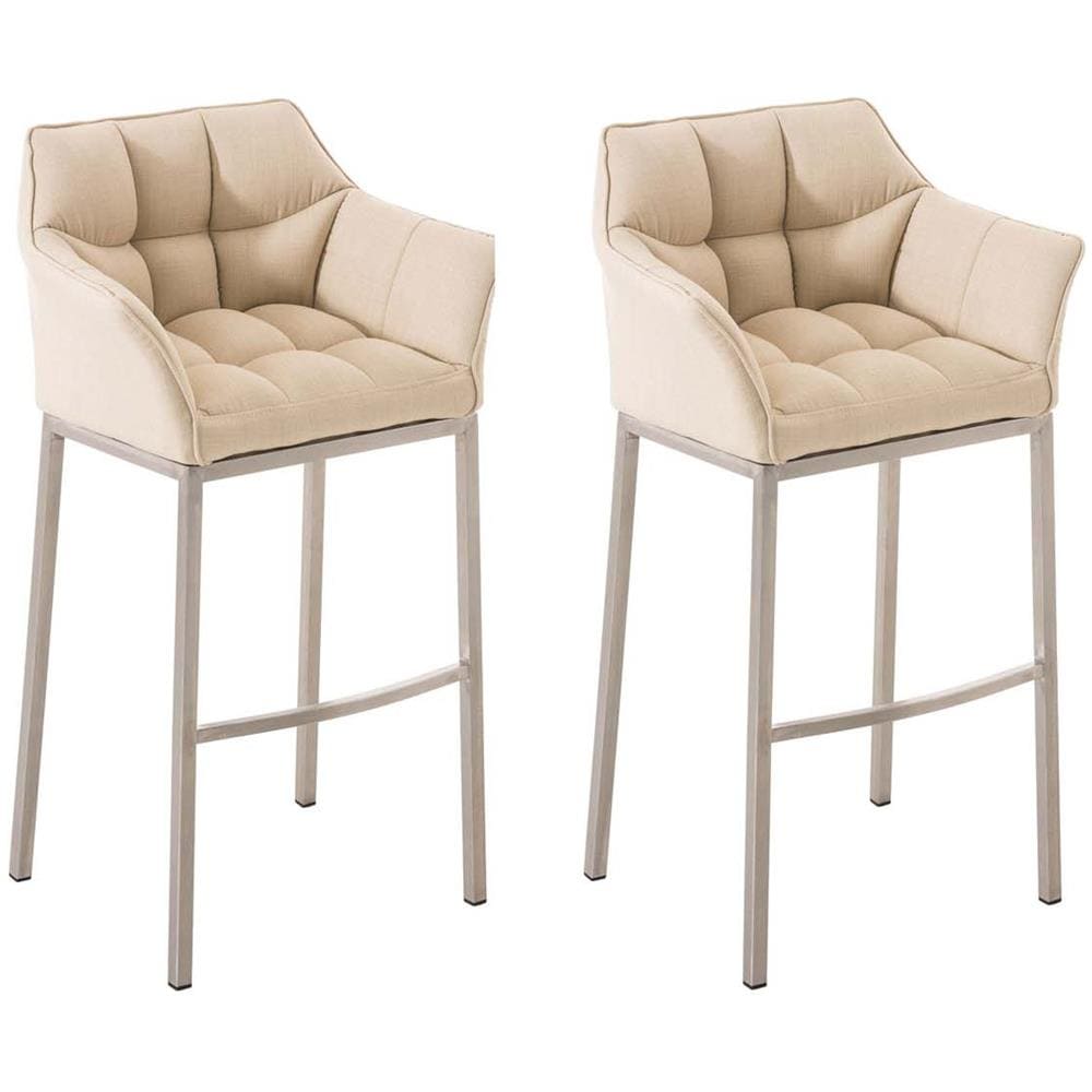 CLP Set 2 Sgabelli Da Bar Industrial Hanam - Regolabili In Altezza (59-79 Cm), Seduta In Legno, Struttura In Metallo Bronzo - 2