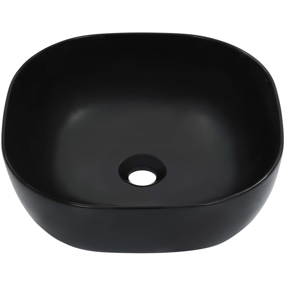 Lavandino 42,5x42,5x14,5 Cm In Ceramica Nero - Foto 2