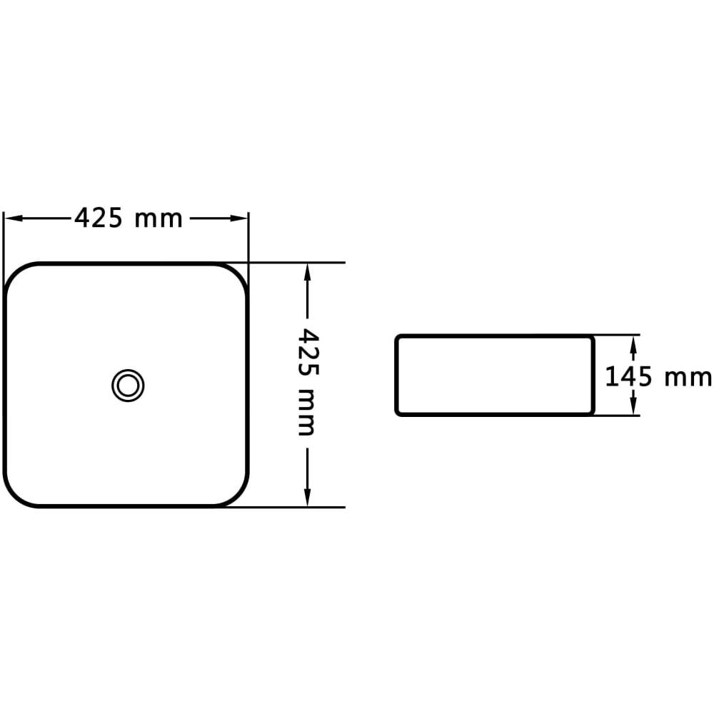 Lavandino 42,5x42,5x14,5 Cm In Ceramica Nero - Foto 7