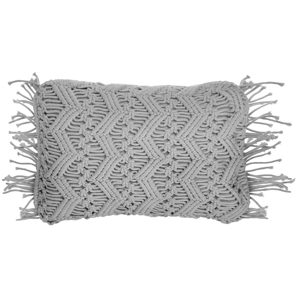 Cuscino In Cotone 30 X 45 Cm Grigio Kirikkale - Foto 1