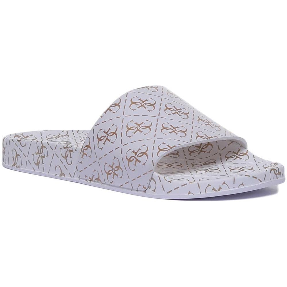 S-savan Eu Big Logo Slides In White Gold - Foto 1