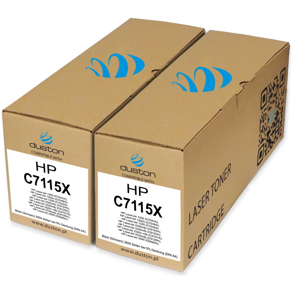 TONER COMPATIBILE - 2x C7115x, 15x Negro Compatible Con Hp Laserjet 1200 1220 3300 3320 3380 - Foto 1