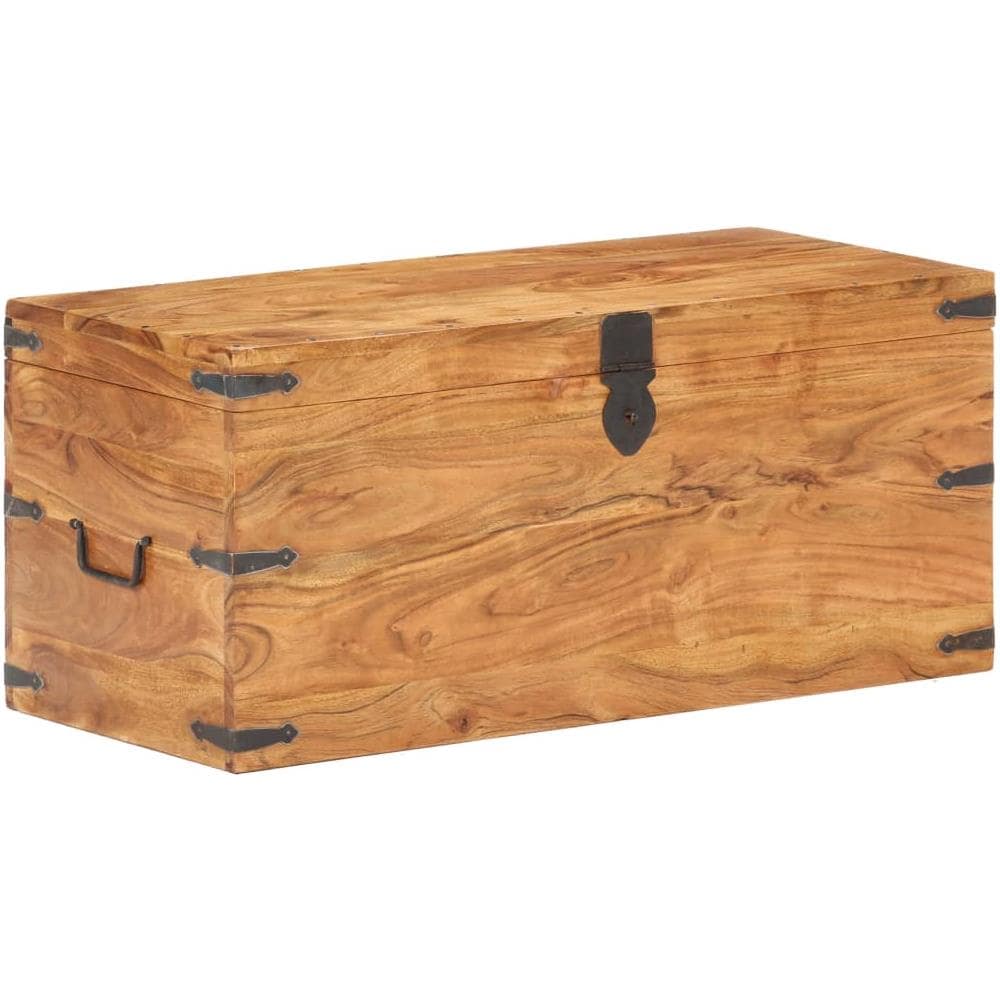 Baule 90x40x40 cm in Legno Massello di Acacia - Foto 8