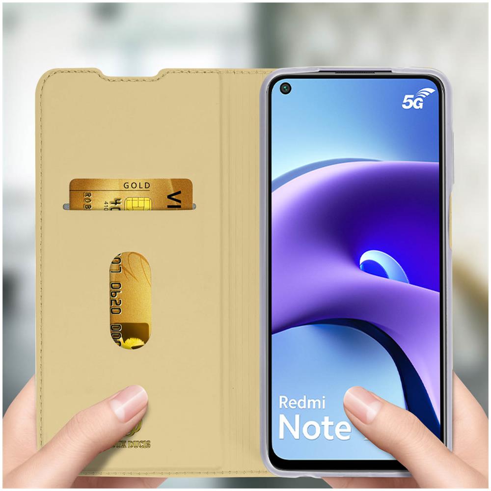 Custodia Xiaomi Redmi Note 9t 5g Portafoglio Flip Funzione Supporto - Beige - Foto 5