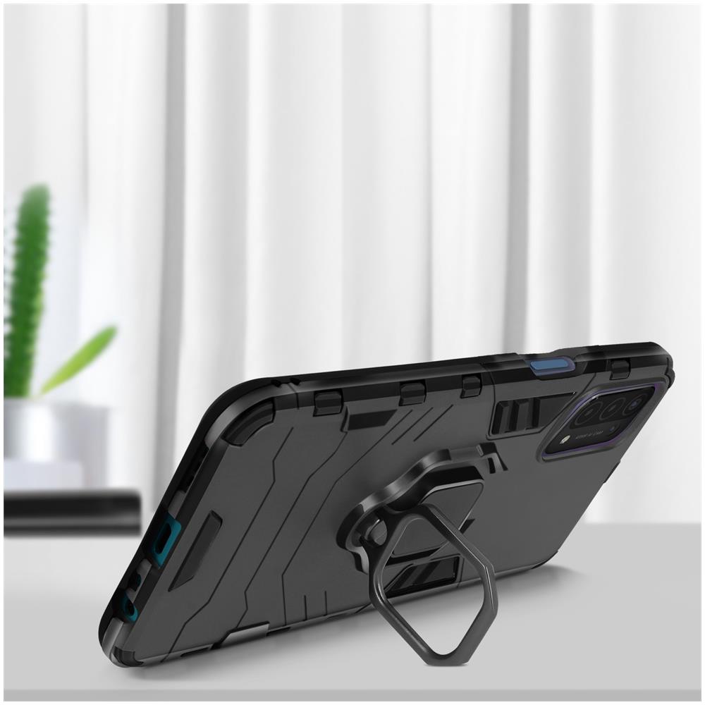 Cover Oppo A74 5g E A54 5g Grigia Ibrida Antiurto Supporto Anello Metallico - Foto 2