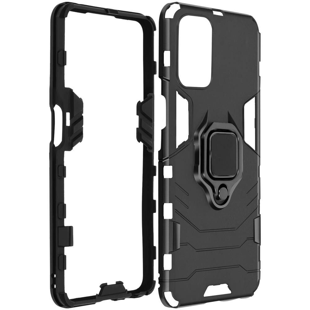 Cover Oppo A74 5g E A54 5g Grigia Ibrida Antiurto Supporto Anello Metallico - Foto 5