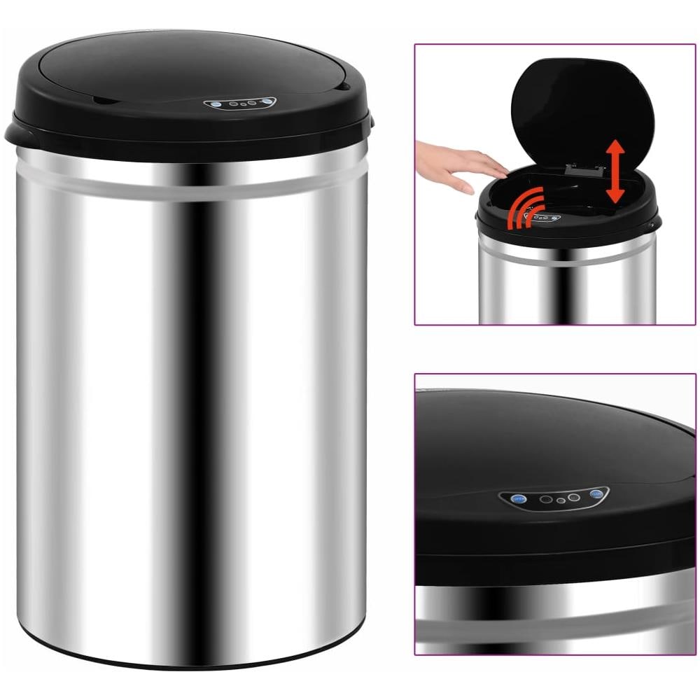 Pattumiera Automatica con Sensore 30 L in Acciaio Inossidabile - Foto 1