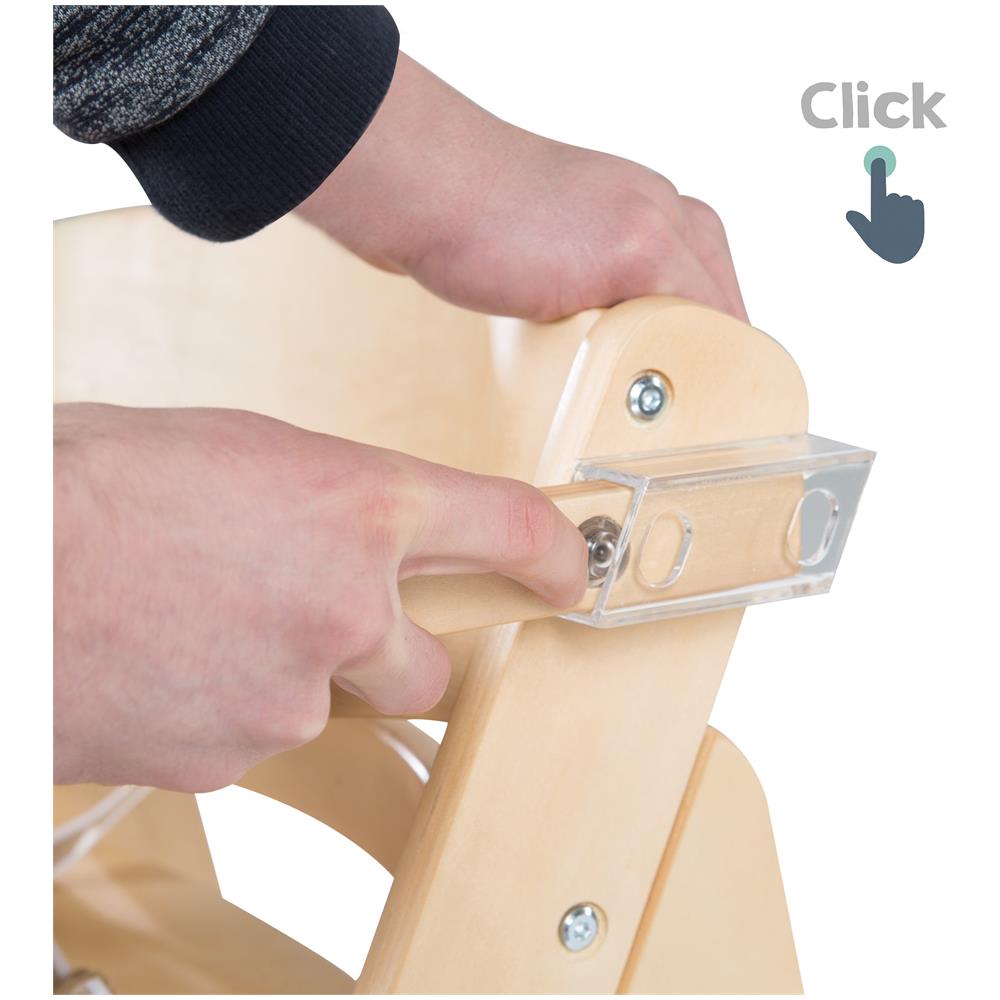 Seggiolone Sit Up Click e Fun - Incl. tavolo da pranzo e appendiabiti - Cresce con il bambino - Naturale - Foto 2