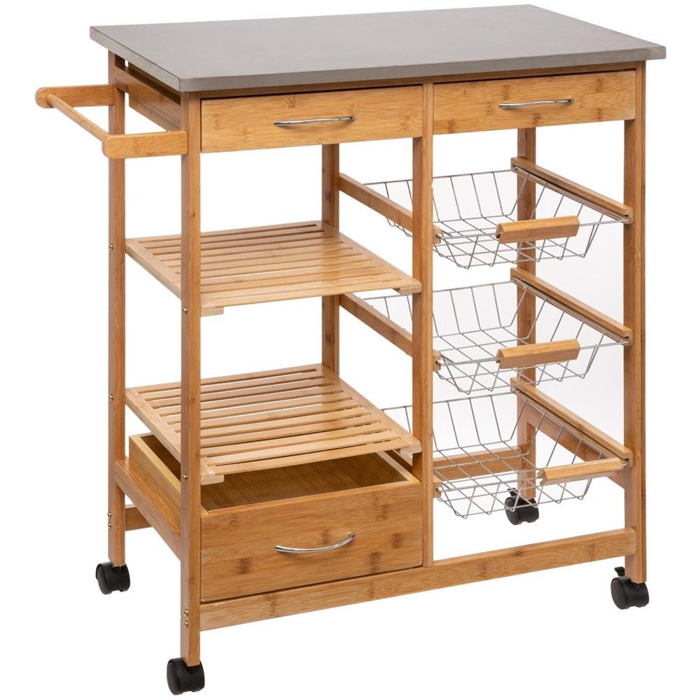 Sedia A Rotelle, Bambù, 37 X 76 X 86 Cm - Foto 1