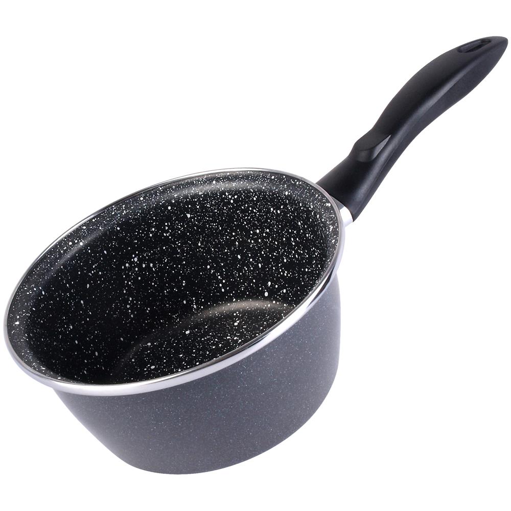 K2 Gransasso Casseruola 16, Acciaio Smaltato Vetrificato, Grigio, Lavabile A Induzione E In Lavastoviglie - Foto 1