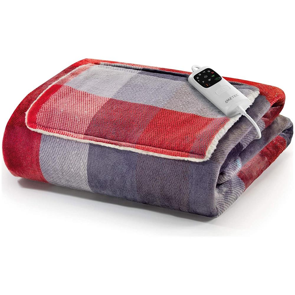 Plaid Riscaldabile Singolo Termocoperta Adapto Velvet Tartan 150x110cm - Foto 1