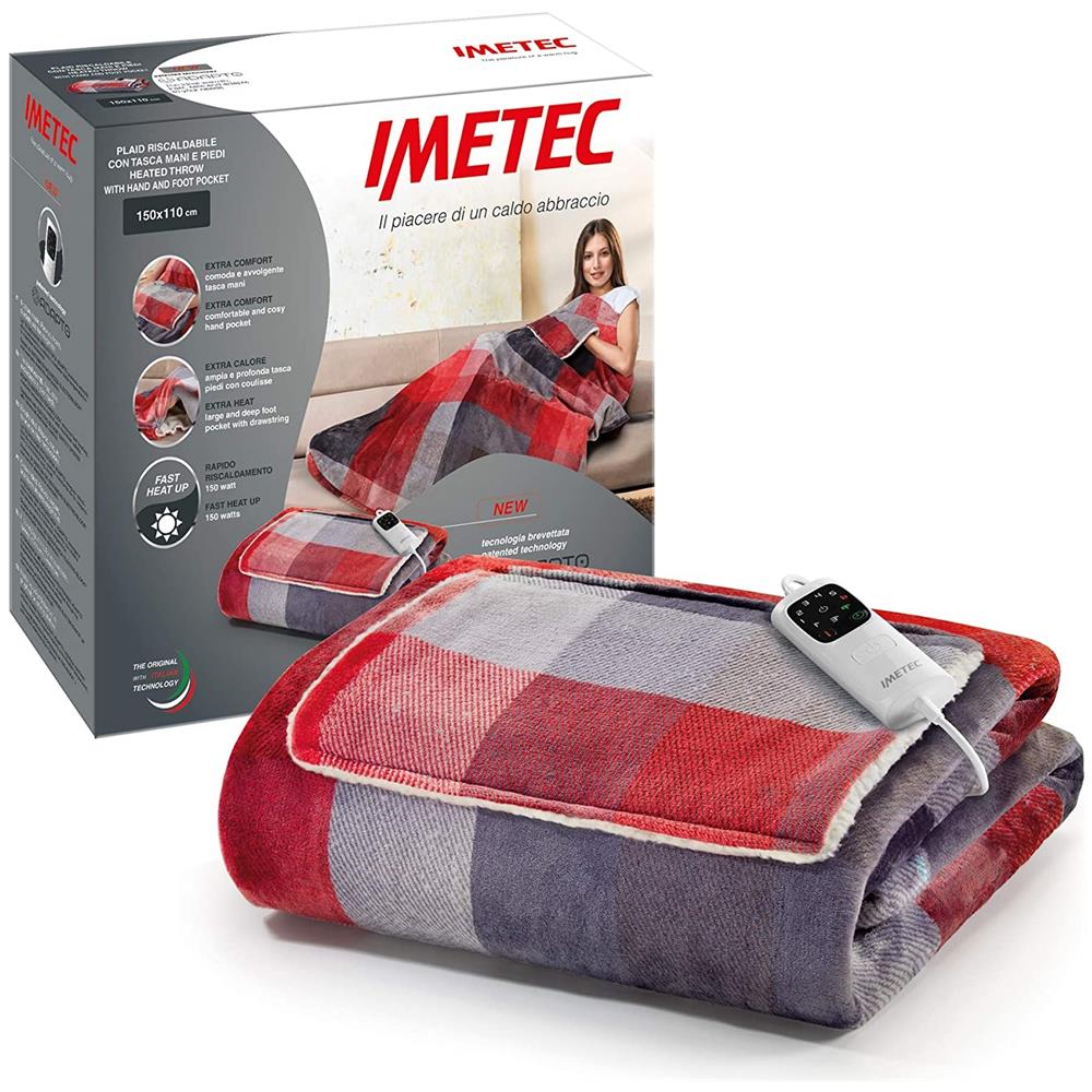 Plaid Riscaldabile Singolo Termocoperta Adapto Velvet Tartan 150x110cm - Foto 2
