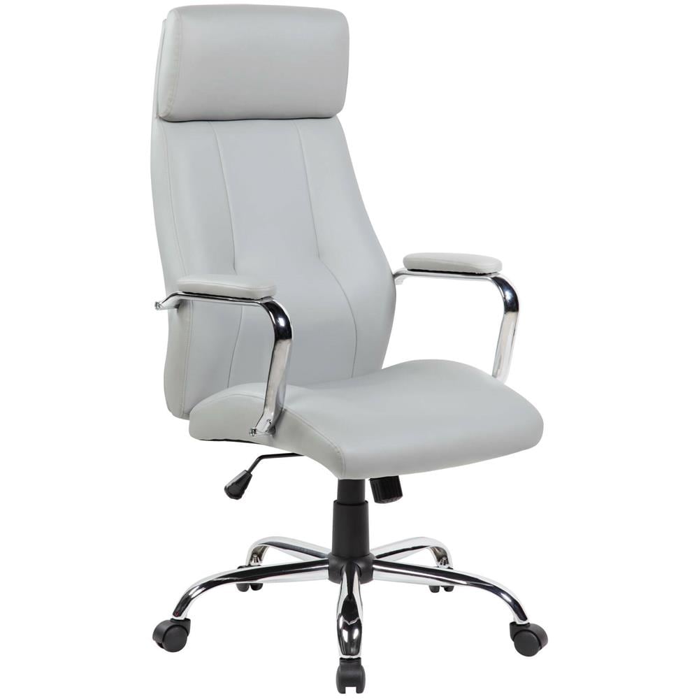 Sedia Da Ufficio Cairns, Poltrona Presidenziale Con Braccioli, Sedia Ergonomica Da Ufficio, 66x62h121/131 Cm, Grigio - Foto 1