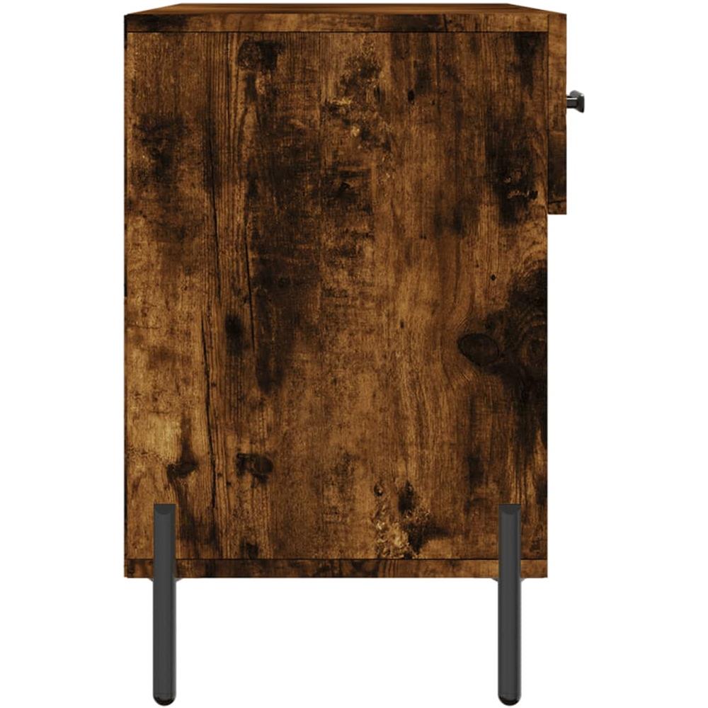 Panca Porta Scarpe Rovere Fumo 102x35x55 Cm Legno Multistrato - Foto 2