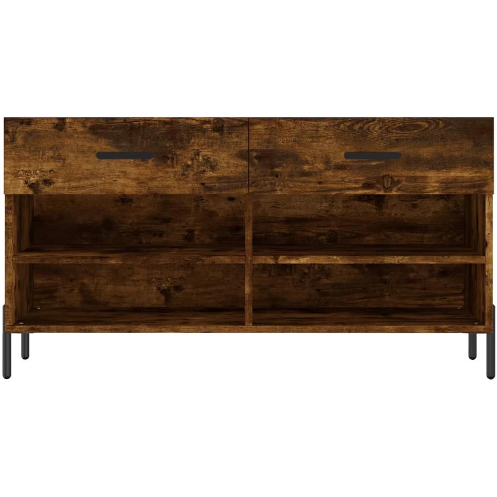 Panca Porta Scarpe Rovere Fumo 102x35x55 Cm Legno Multistrato - Foto 10